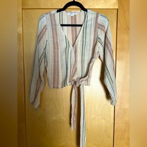 O’Neill Cropped Wrap Top - Size Small